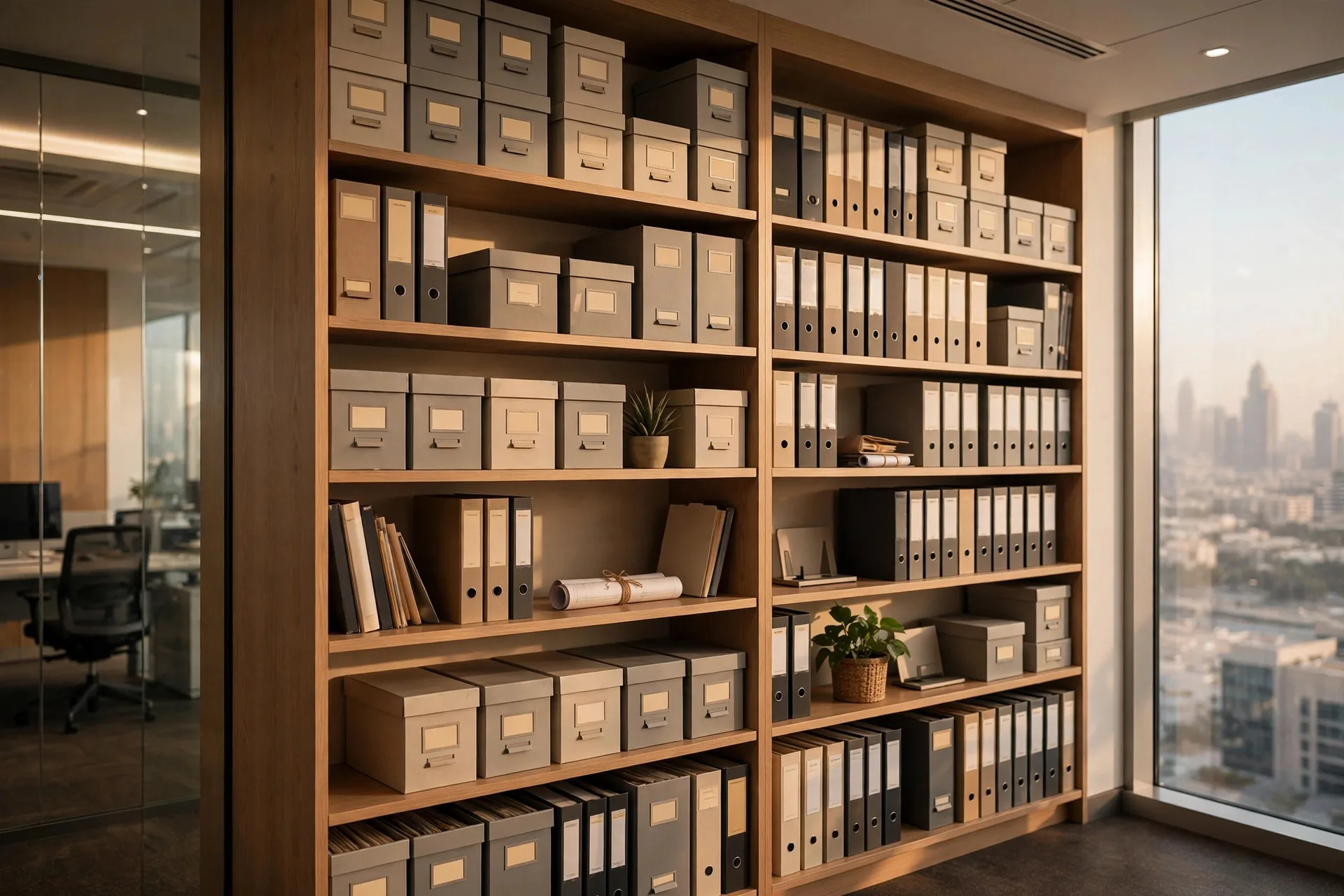 Organised five-year record archive for UAE compliance