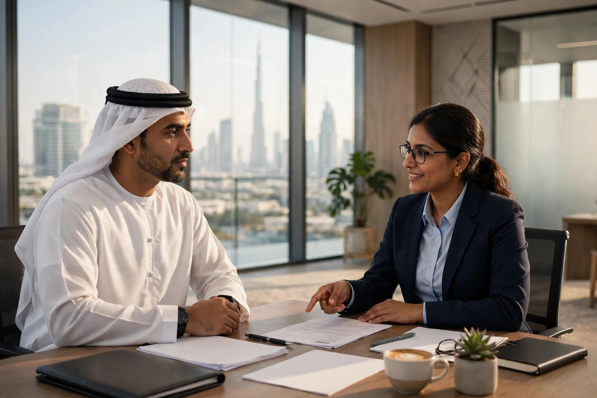 Accountant advising on UAE VAT deregistration and final return