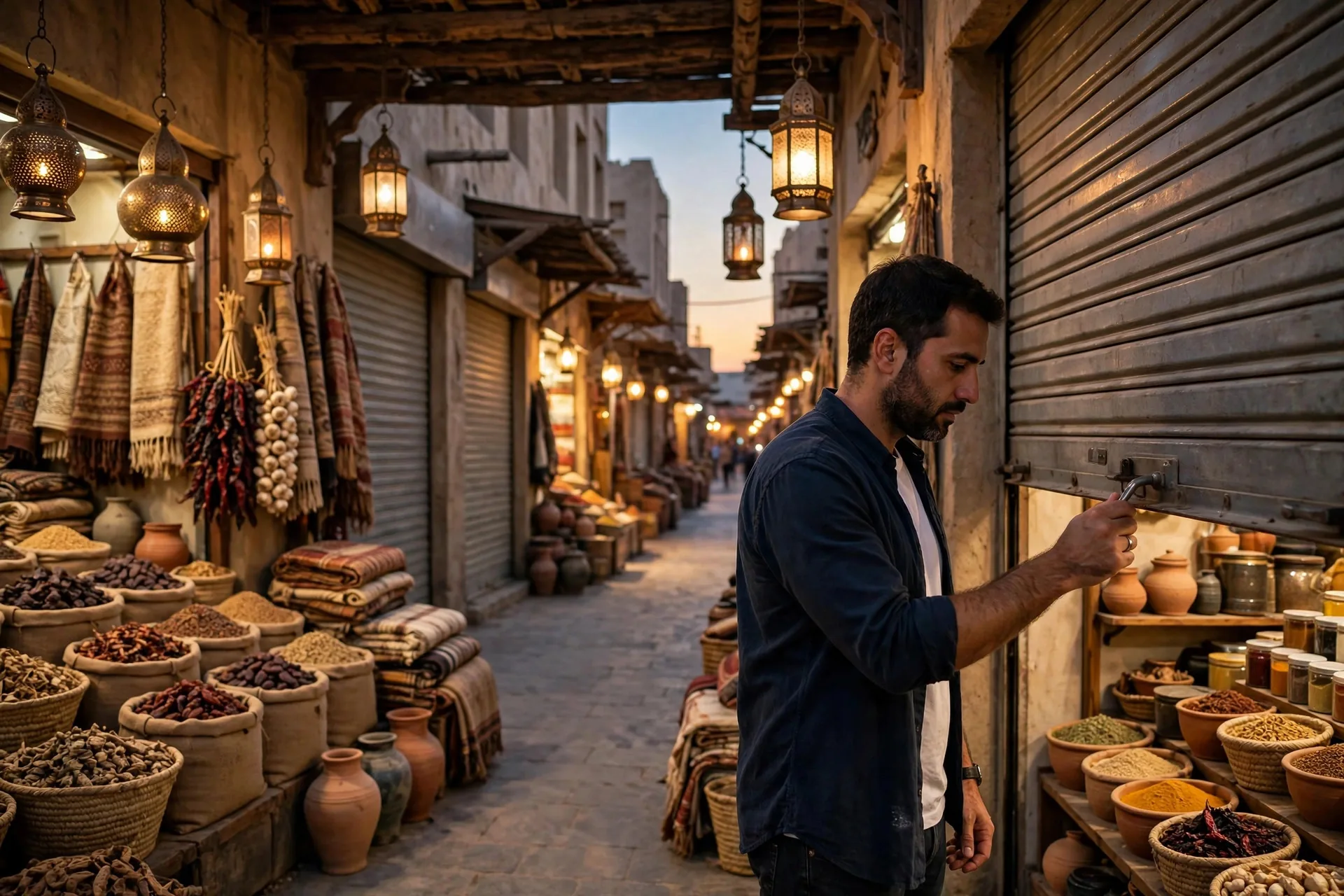 Dubai shop at dusk — when a business should deregister for UAE VAT