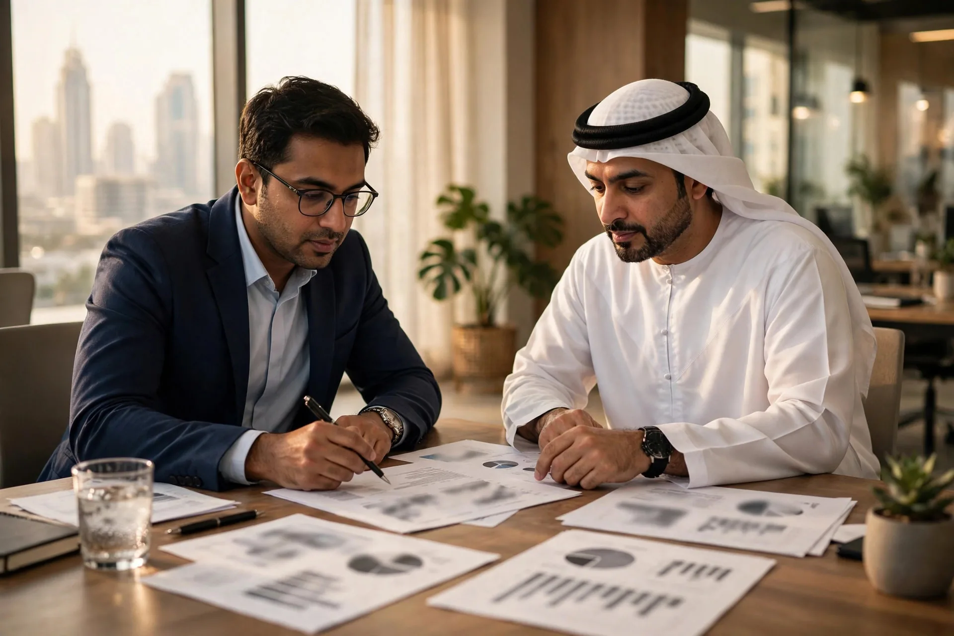 Finance consultant reviewing a UAE VAT return before the 28-day filing deadline