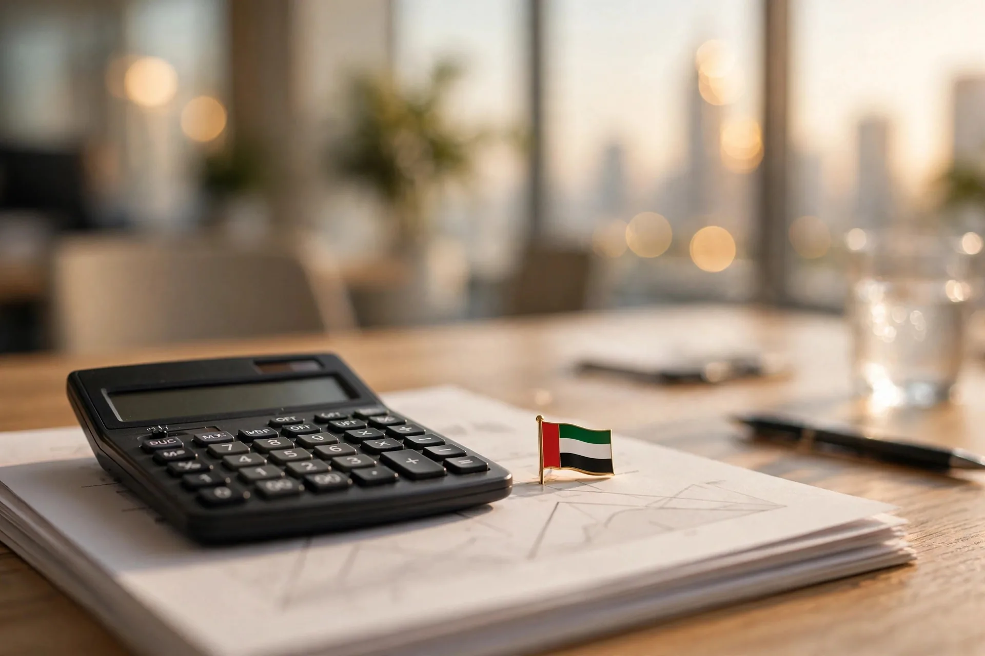 UAE corporate tax calculator — 0% up to AED 375,000, 9% above
